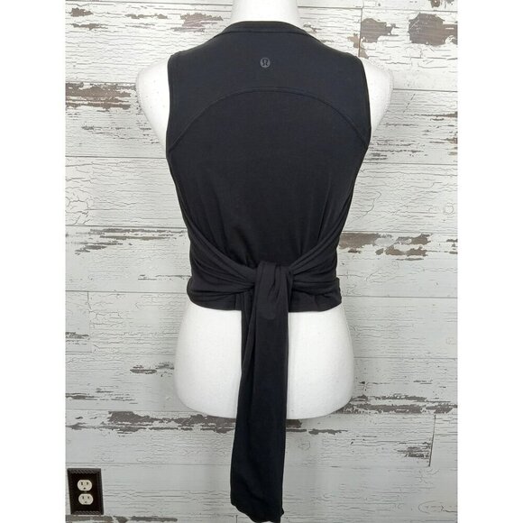 LULULEMON Gather and Grow Tank Top Black Sz 6 Like NEW - Picture 3 of 5